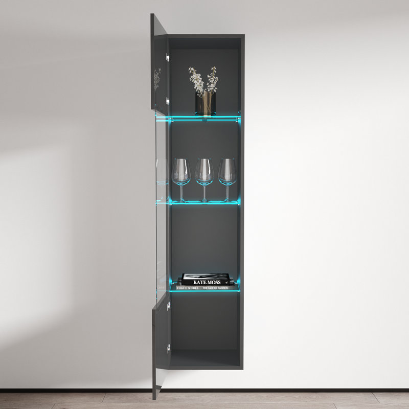Fly Modular Floating Storage Bookcase, Grey