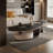 Modern minimalist oval solid wood coffee table-103550145