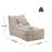 Perry Outdoor Bean Bag Lounge Chair, Beige, Set of 1, Perfect for Relaxation and Comfort in Any Outdoor Setting