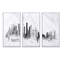 «Seattle Black Silhouette - Cityscape», ensemble d'art mural sur toile-138160272-138160275