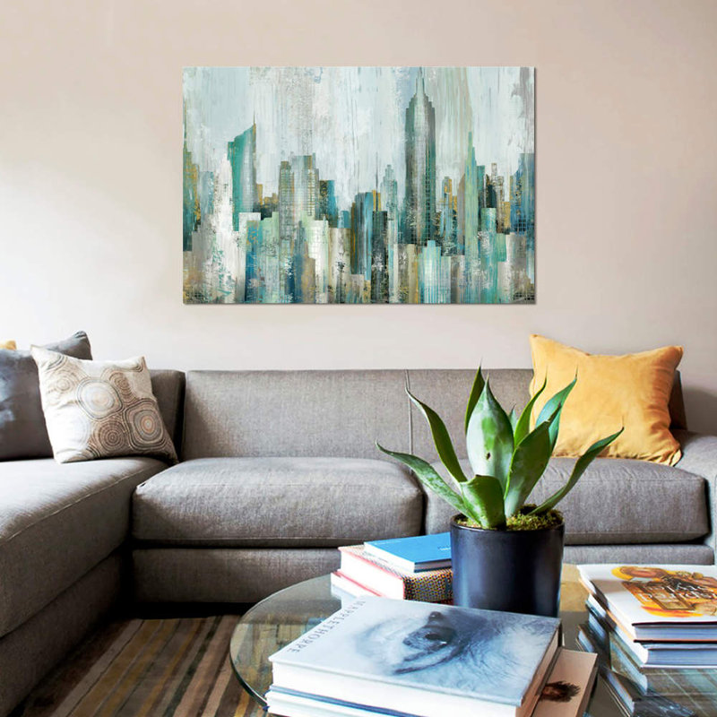 «Skyline», reproduction sur toile, H 26 po x l 40 po x P 1,5 po