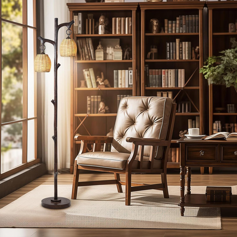 Farmhouse Tree Trunk Floor Lamp