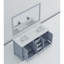Gris foncé 60 po W Double meuble-lavabo avec comptoir en marbre de culture, miroir 58 et armoires intérieures spacieuses, gris, pour salle de bain, finition, miroir, compartiments de rangement