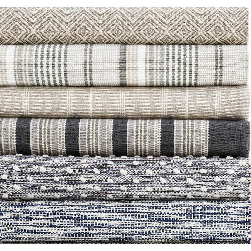 Annabelle Grey Handwoven Indoor/Outdoor Rug, Rectangle 3' x 5'