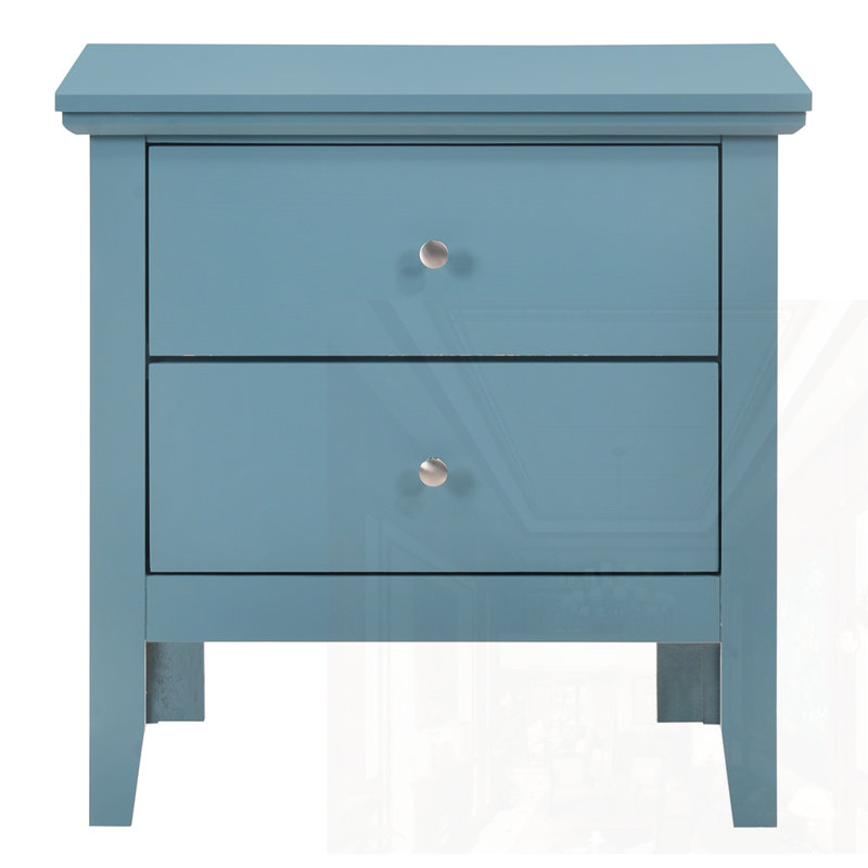 Table de chevet avec tiroirs Teal Elegance