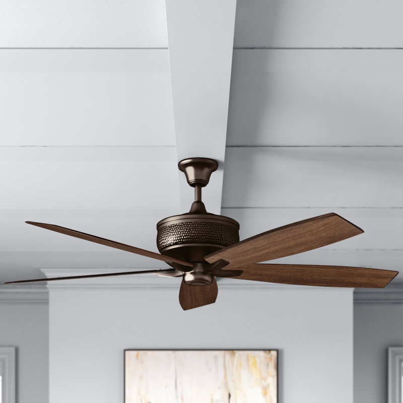 Julius 69.5'' Ceiling Fan, Oil Brushed Bronze with Cherry/Walnut Blades