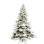 Utica Flocked Green/White Fir Artificial Christmas Tree with Stand