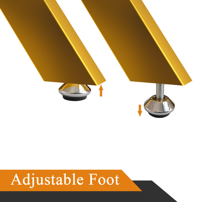 17.72" Square Clear Tempered Glass End Table,Stylish Design with Plated Metal Legs, Side Table for Living Room, 2 pcs, Gold