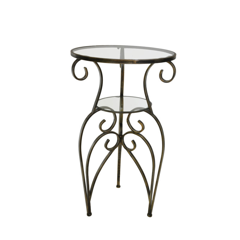Glass Top End Table
