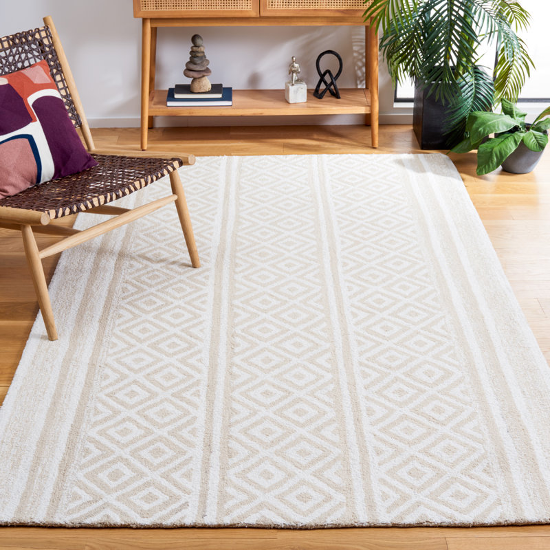 Charol Hand Tufted Performance Geometric Rug, Rectangle 8' x 10'