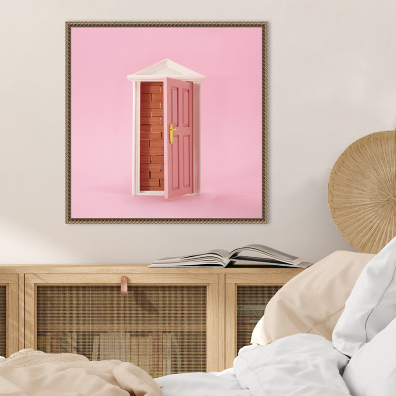 Brick Wall by Mingee Framed Canvas Wall Art Print, H 22 po x l 22 po