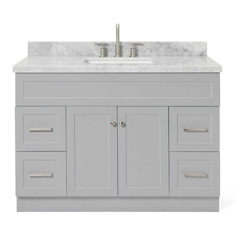 Ensemble de meuble-lavabo simple 49 po Hamlet, gris