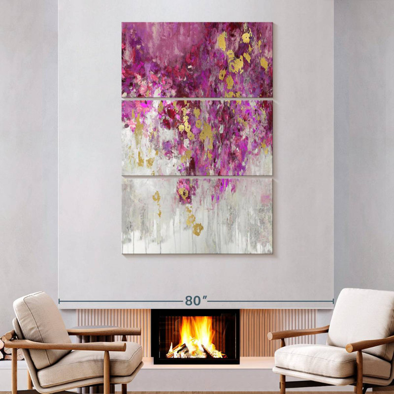 Avery Cascade Magenta, 74" H x 48" W