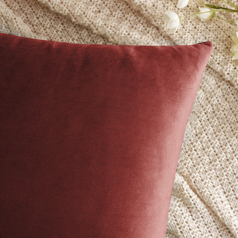 Kilian Square Cushion Cover, Burgundy