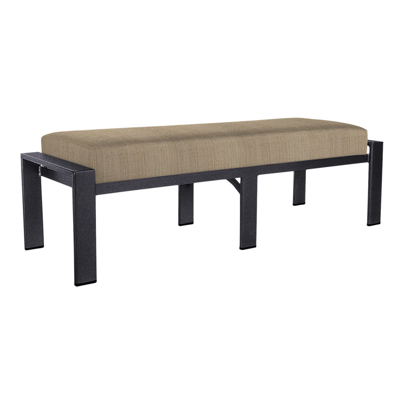 Studio Outdoor Bench, Graphite, Flagship Stone Sunbrella®