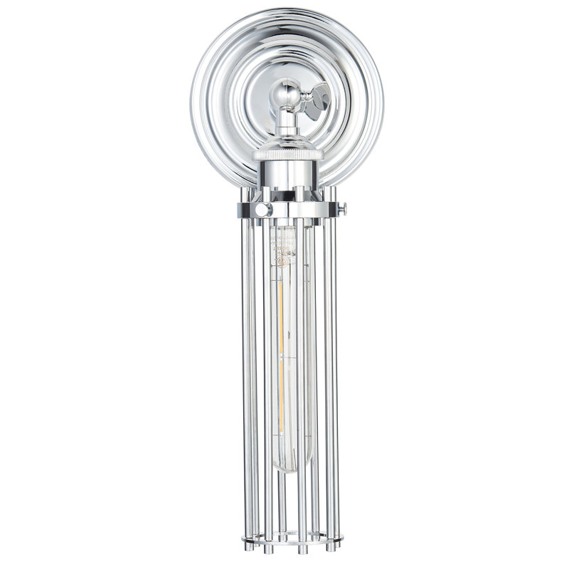 Emelia Dimmable Bath Sconce, Polished Chrome