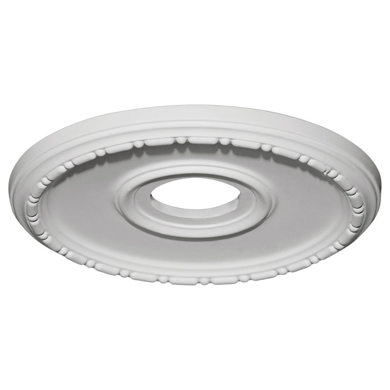 Médaillon de plafond Oxford Endurathane, l 16 7/8 po x H 11 3/4 po x P 1 1/2 po, finition jaune clair peinte à la main