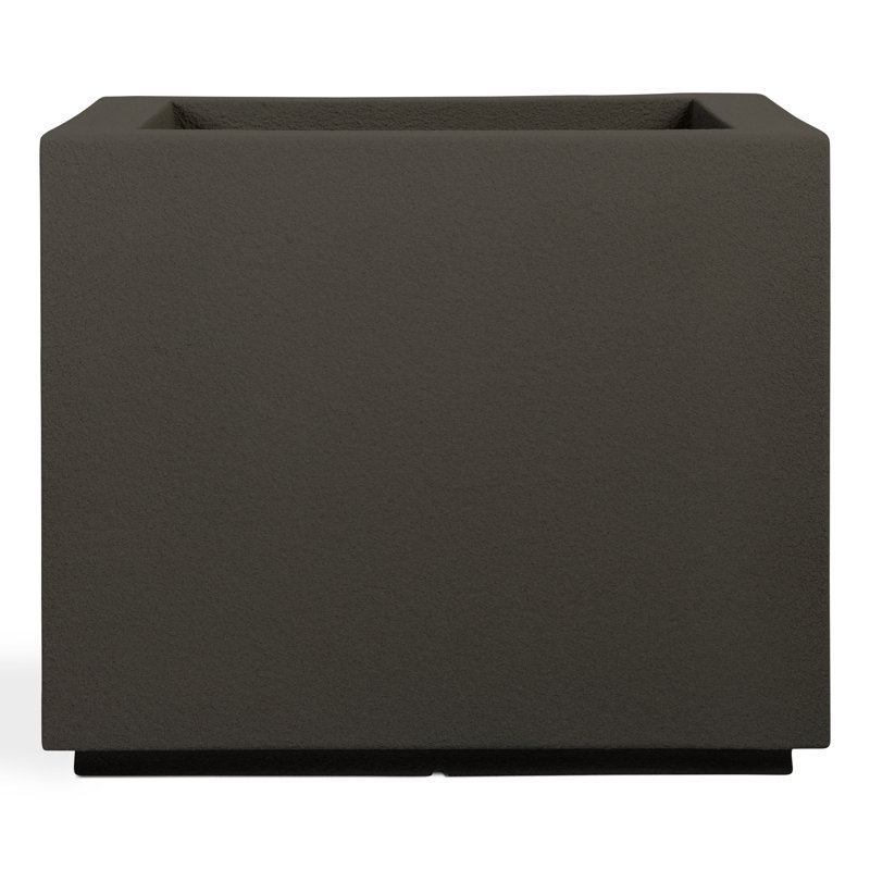 Gita Large Lightweight Outdoor 23" x 23" x 19" Square Planter Box, Slate Gray
