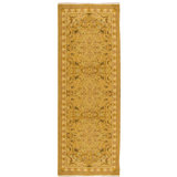 Hand-Knotted High-Quality Gold and Beige Runner