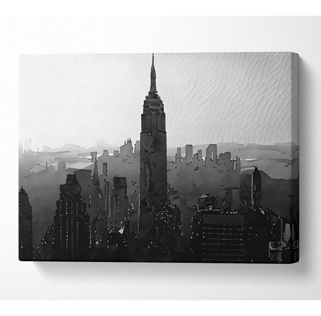 Empire State Building B N W Morning - Kunstdrucke auf Leinwand