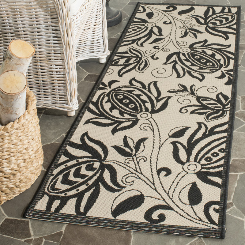 Tapis d'intérieur / extérieur à fleurs Herefordshire Performance, Tapis de couloir 2 pi 3 po x 10 pi