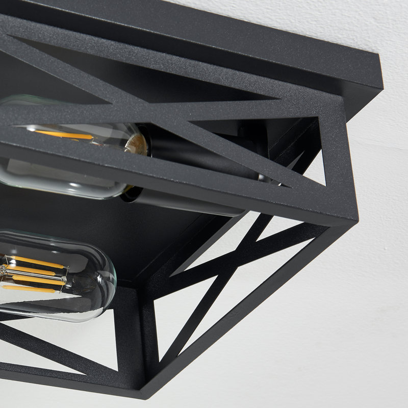 2 Light Farmhouse Flush Mount Ceiling Light-2 Pack (Bulbs Not Included)