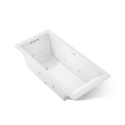 Baignoire tourbillon en acrylique 66 po x 32 po avec chauffant