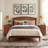 Solid Pine Nightstand Painted Finish 2 Drawers 17.7 Inch W-973493399