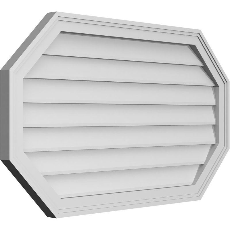 Évent horizontal gondole allongé en surface octogonal Signature, H 22 po x l 38 po x P 1,5 po