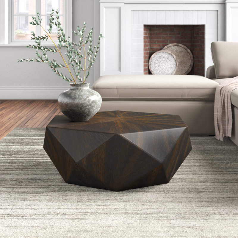 Brisbane Coffee Table, Worn Black, 14" H x 40" L x 40" W