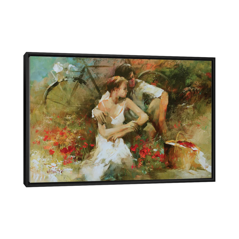 «In Love» par William Matthews, reproduction sur toile, H 26 po x l 18 po x P 1,5 po, Toile avec cadre noir, Pas de tapis