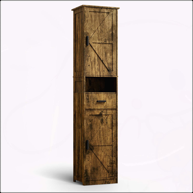 Versatile Bathroom Cabinet with Multiple Compartments and Stylish Design, Vintage