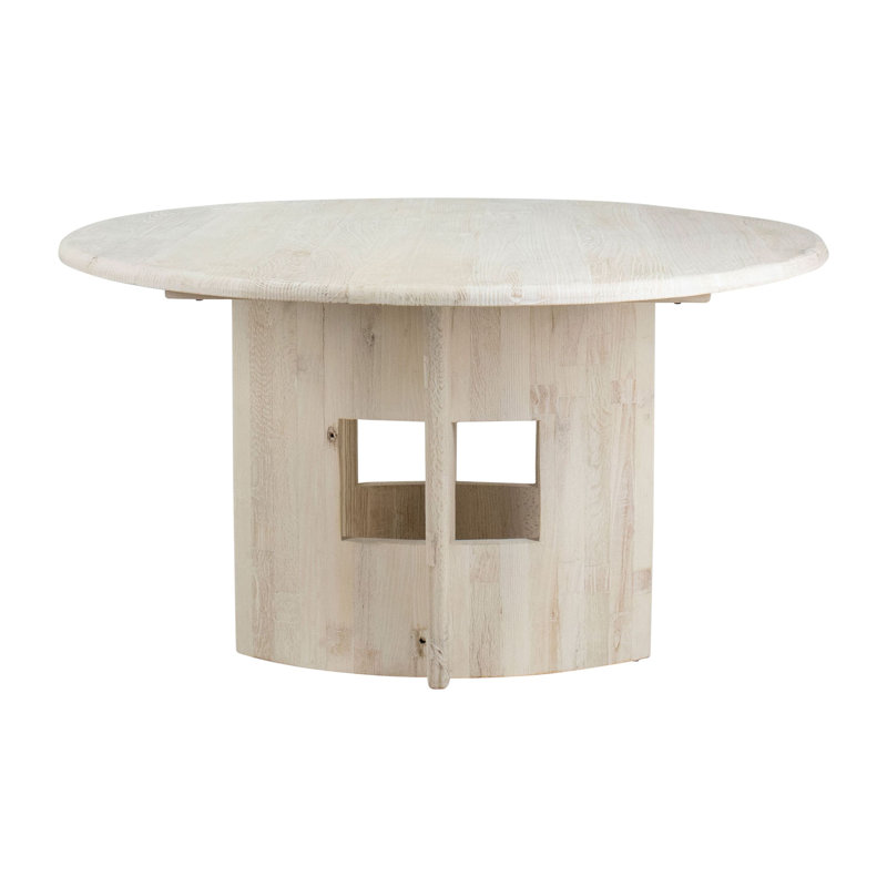 Table de salle à manger ronde en orme récupéré de 54 po Talitha
