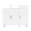 Armoire à chaussures blanche avec conception arquée, tablettes réglables, bureau spacieux, plateau courbé blanc et construction, pour chambre, vestibule,