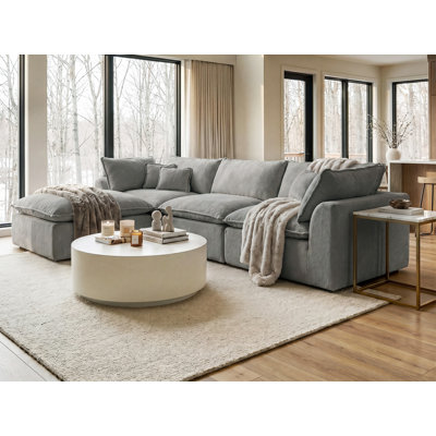 108" W Modular L-Shaped Sectional Sofa