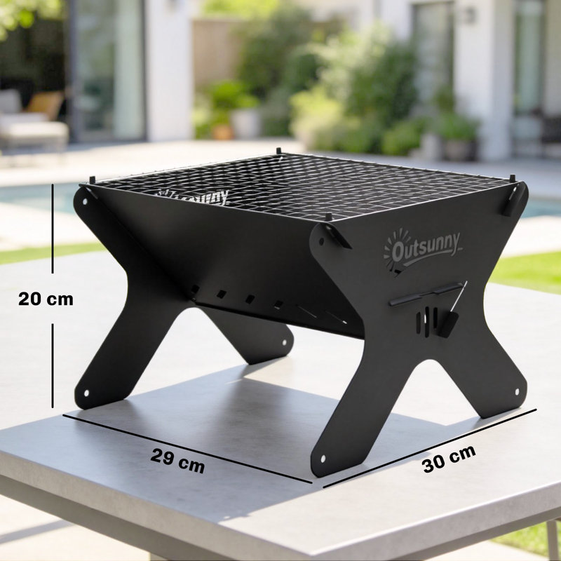 Outsunny 30cm W Portable Charcoal Grill