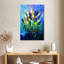 Avery tulipes sur fond bleu-108233651