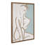 Impression sur toile encadrée simple et romantique, dessin 1 brun clair et bleu sarcelle par The Creative Bunch Studio-491765454