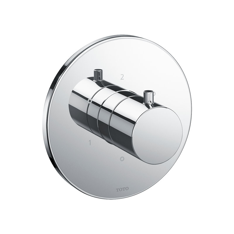 Garniture de déflecteur à trois voies TOTO® avec chrome poli