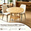 Table de salle à manger compacte ronde pour petit déjeuner, table de salle à manger de style Mid-Century avec 2 chaises rembourrées en polyuréthane-1118917749