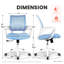 Chaise de bureau ergonomique en filet Nedrah-106361666-127449466