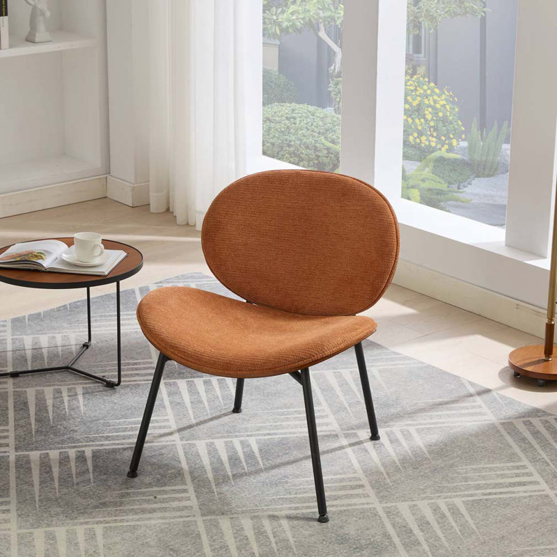 Chaise rembourrée, Orange