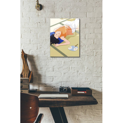 «Sleeping Woman» par Sai Tamiya, art mural en verre acrylique
