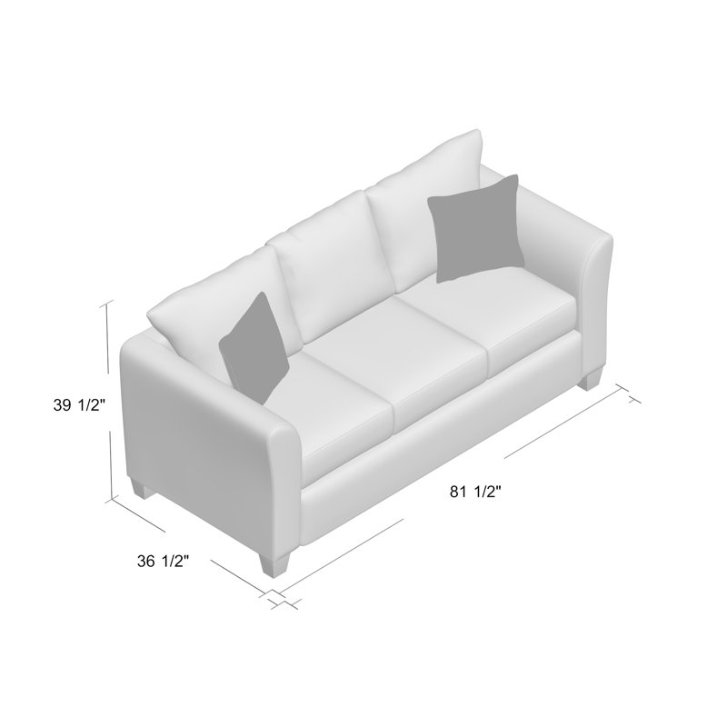 Aniki Upholstered 81.5'' Sofa, Morris Ore