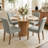 Danayla 4 - Person Dining Table Sets With 41.5'' Round Table & 4 Upholstered Linen Chairs-103707426