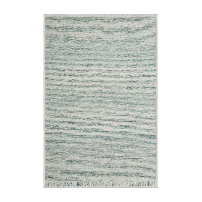 Tapis gris/bleu clair contemporaine