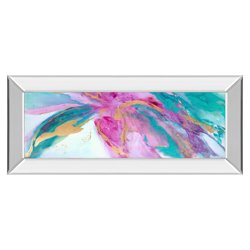 «Vibrant Swirl», art mural en miroir 18 po x 42 po