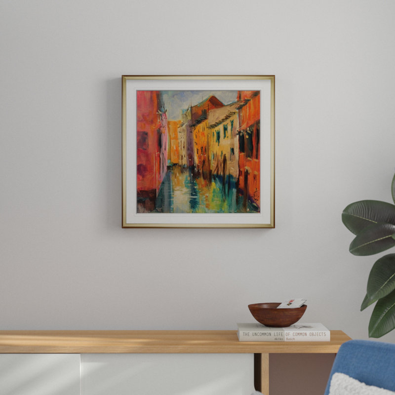 Venise III - reproduction d'art, H 24 po x l 24 po x P 2 po, Cadre doré