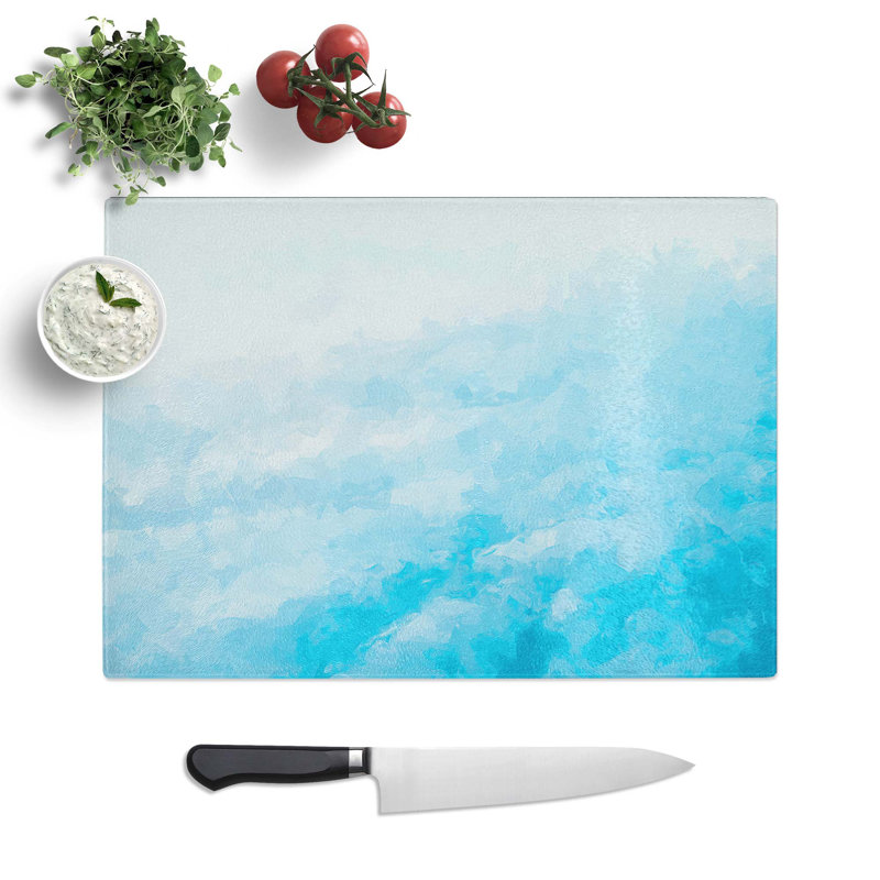 Tempered Glass over the Clouds Chopping Board, 39 cm W x 28.5 cm L