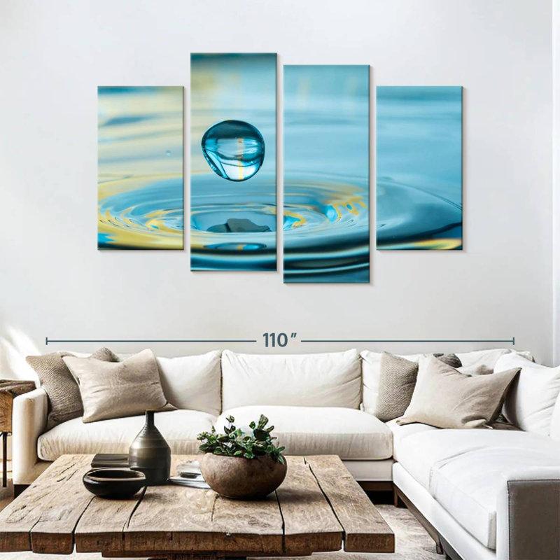 Gouttelettes d'eau Alvord, H 54 po x l 84 po